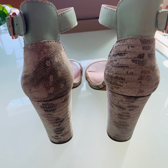 Rosegold Zack mint and cream block heel - Picture 3 of 6